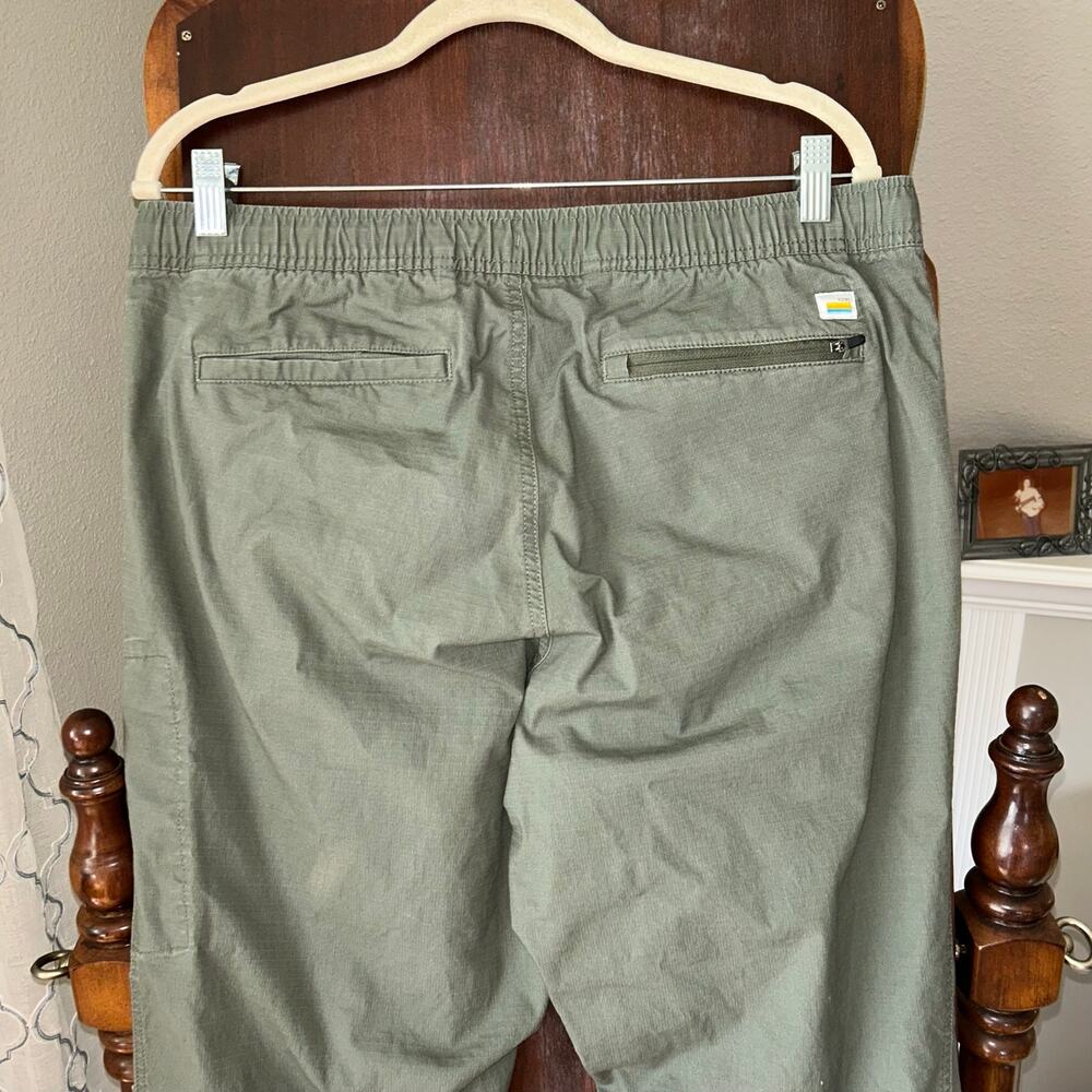 Vuori XL Ripstop Pants army green cotton ripstop Drawstring Casual - Picture 6 of 8
